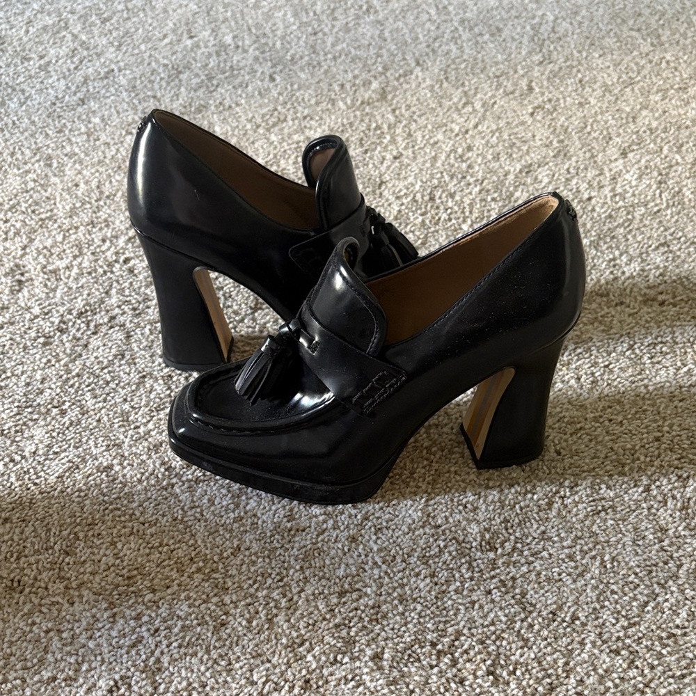 Sam Edelman Black Heeled Loafers